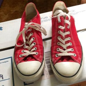 Red Converse shoes
